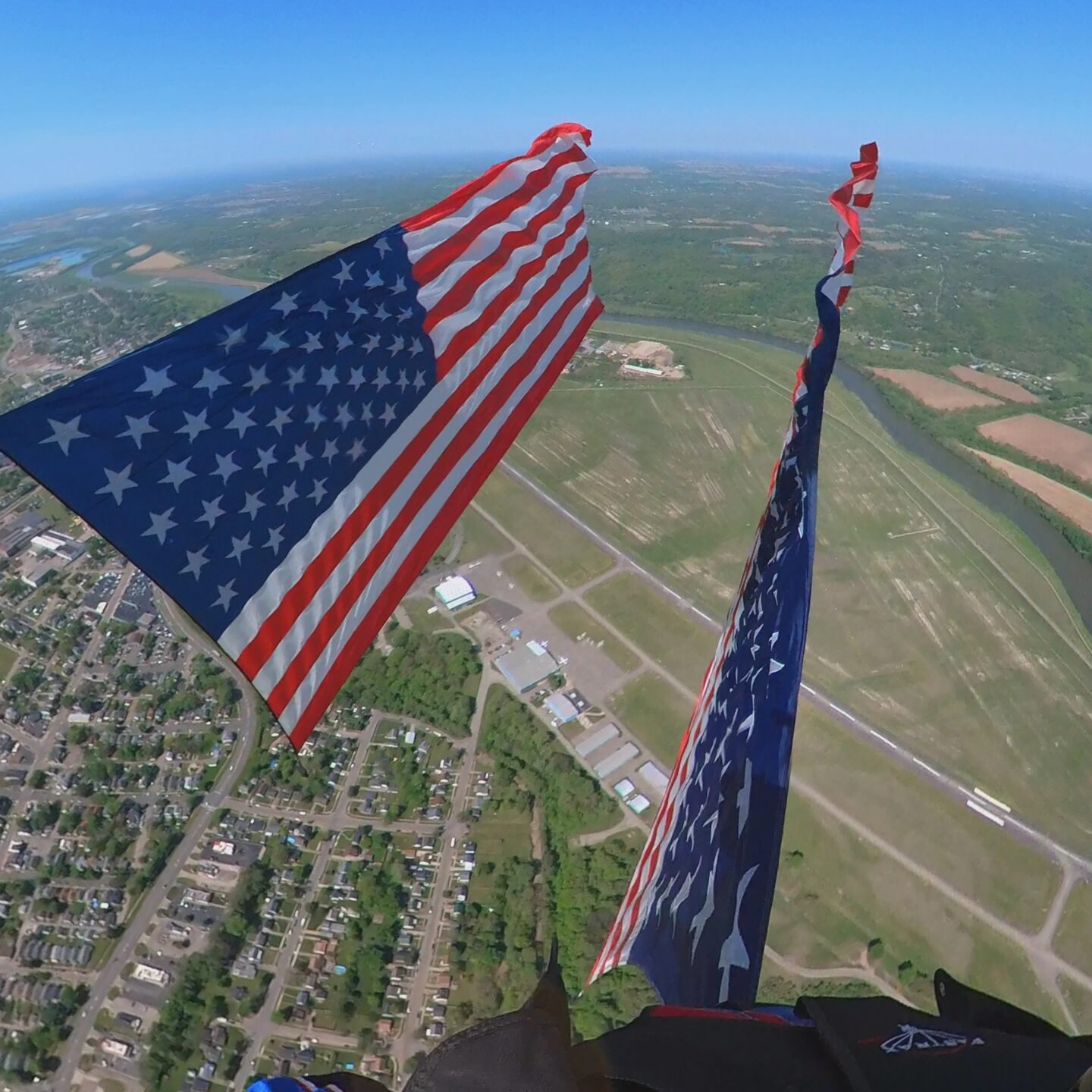 Two flags together