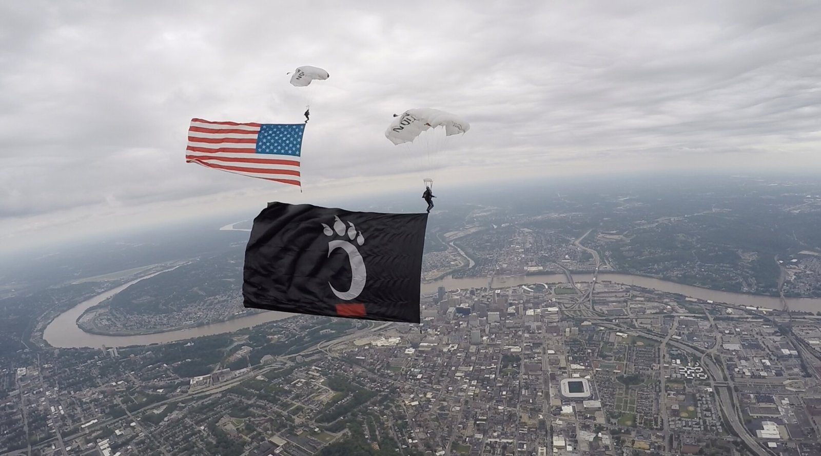 U.S. flag — stadium banner